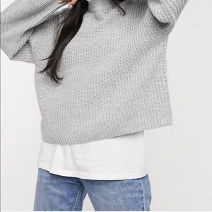 ASOS ~ brand is Micha Lounge grey knit sweater